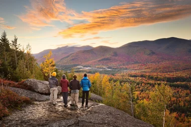 Beautiful viewpoint overlooking the valley near Mount Jo and Heart Lake